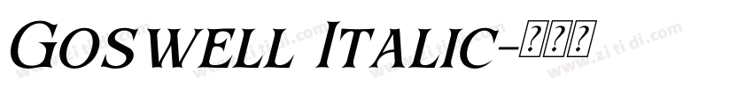 Goswell Italic字体转换